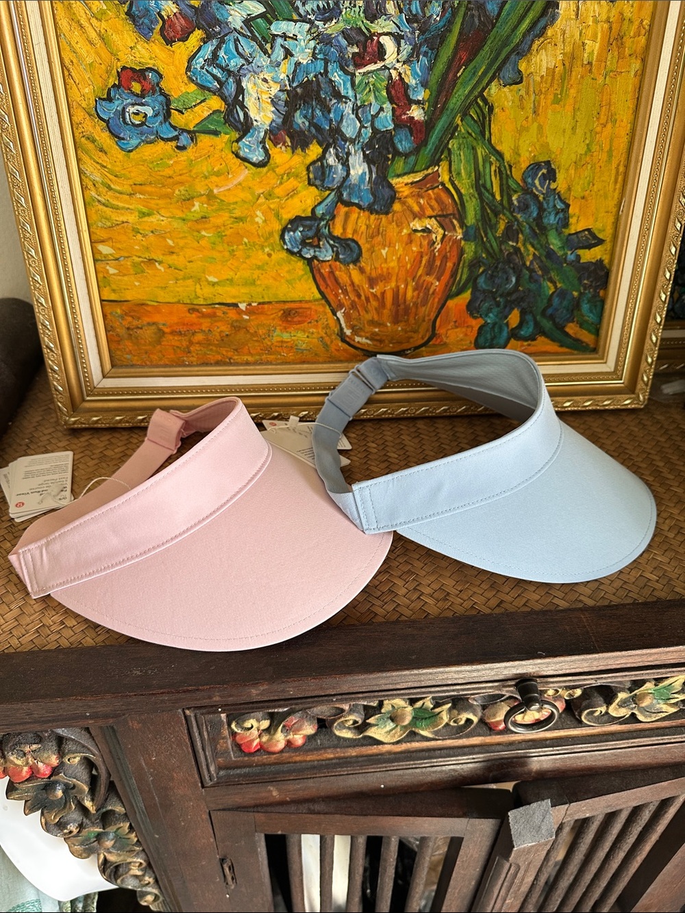 Lululemon Pink & Light Blue Sun Visors - Pair - Picture 2 of 5